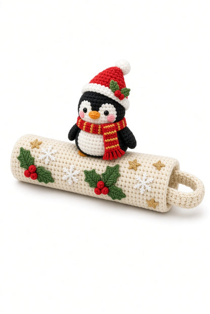 Funda Navideña de Ganchillo Para Asas y Pomos