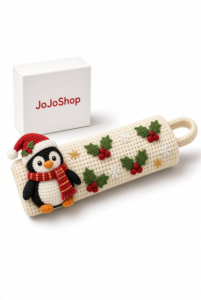 Funda Navideña de Ganchillo Para Asas y Pomos